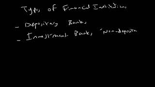 Types of financial institutions