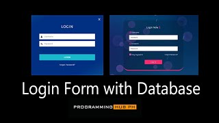 Login Form with Database using MySql | Programming Hub Ph