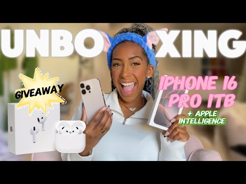 UNBOXING IPHONE 16 PRO 1TB W/ AIRPODS 4 GIVEAWAY‼️ •desert titanium ...