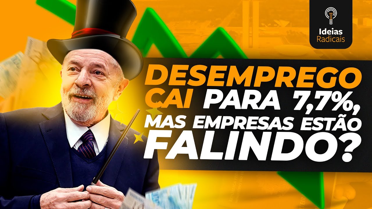 Desemprego caiu para 7,7%… mas economia desacelerando? Que magia é essa Lula?