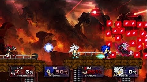 Infinite vs Sonic, Shadow and Silver SSF2 MOD