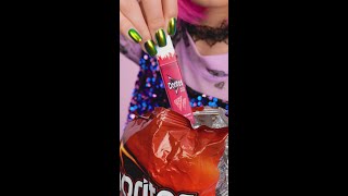 Don't Get Burned By Those Spicy Hot Lips💋💄🔥 Trying Doritos Lipstick #Asmr #Makeup #Lipstick