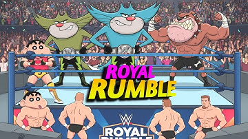 Oggy in ROYAL RUMBLE Vs ( Jack,Bob,Sinchan,Cockroaches ) in Wwe Wrestling Empire