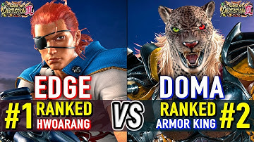 T8 🔥 EDGE (#1 Ranked Hwoarang) vs DOMA (#2 Ranked Armor King) 🔥 Tekken 8 High Level Gameplay