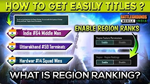 How To Get India #1 Title In Bgmi | Tricks To Get Region Title Easily In Bgmi | #bgmi #pubgmobile