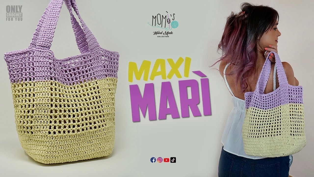 TUTORIAL MAXI TOTE BAG MARI' || EASY CROCHET BAG 🌻@momiscrochet #crochet #tutorial #bag