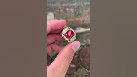 Mã: PD1183-2Nhẫn nam vàng 10k đá Ruby  Lục Yên TL đá: 5ct TL vàng: 2,3 chỉGiá 35 triệu 0985222958