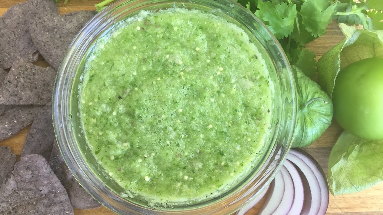 Homemade Tomatillo Salsa (gluten free and vegan) YouTube