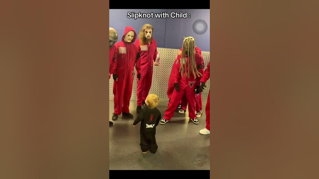 🤡 Slipknot with Child - Heartwarming Metal Moments 🖤