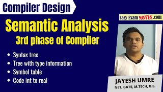 Semantic analysis phase of compiler | Semantic tree | Symbol table | int to real | Jayesh Umre