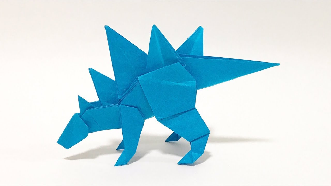 恐竜折り紙ステゴサウルス Origami Dinosaur Stegosaurus Youtube