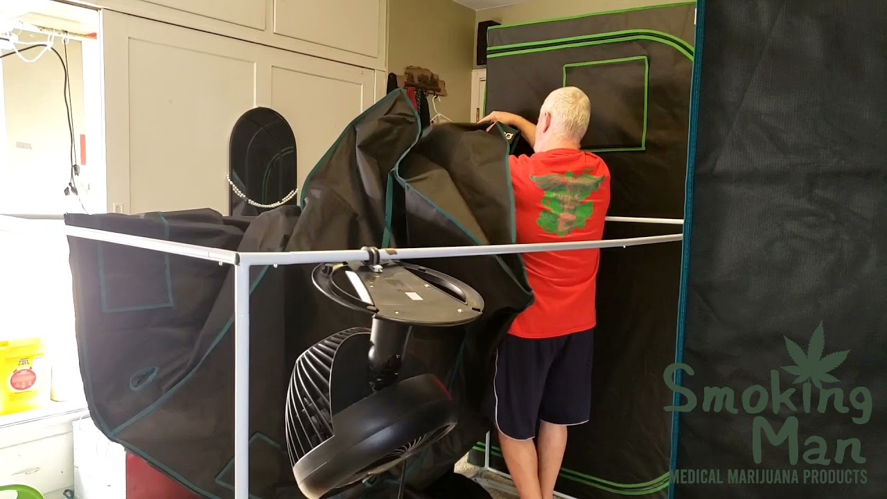 Assembling a MARS-HYDRO 48"×48"×80" GROW TENT & MOUNTING a FAN ON THE FRAME