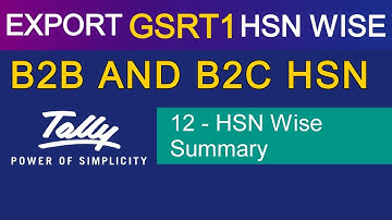 GSTR1 Return Filling | B2B & B2C HSN Summary | Tally Prime 6.0  GSTR 1 Return