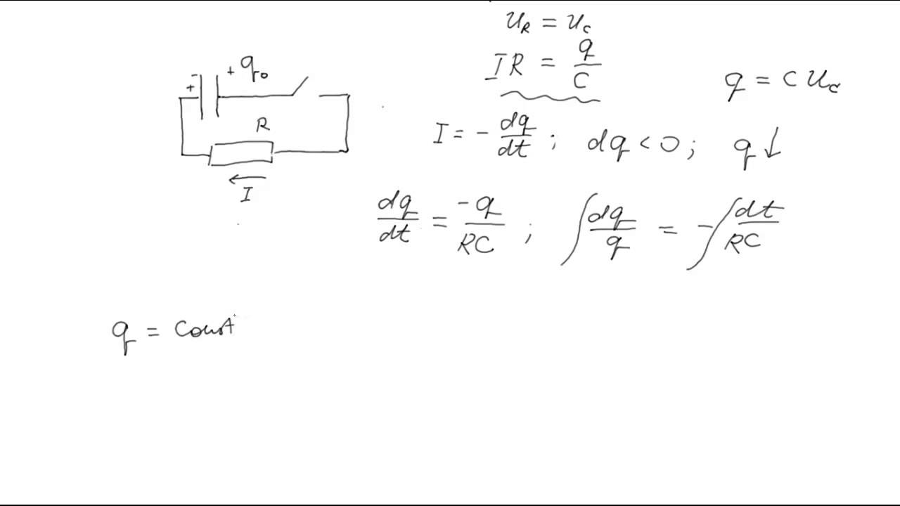 Разрядка конденсатора - YouTube