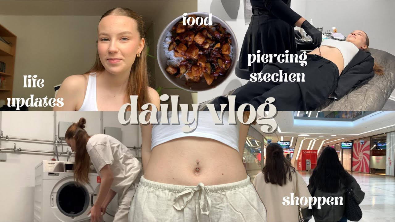 ich lasse mir ein BAUCHNABELPIERCING STECHEN | DAILY VLOG