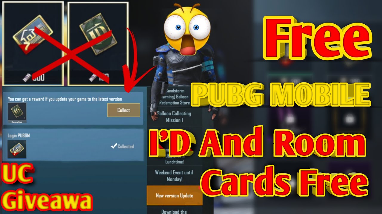 How to Get Pubg mobile Free I'D Card and Free Room Card?? PUBG