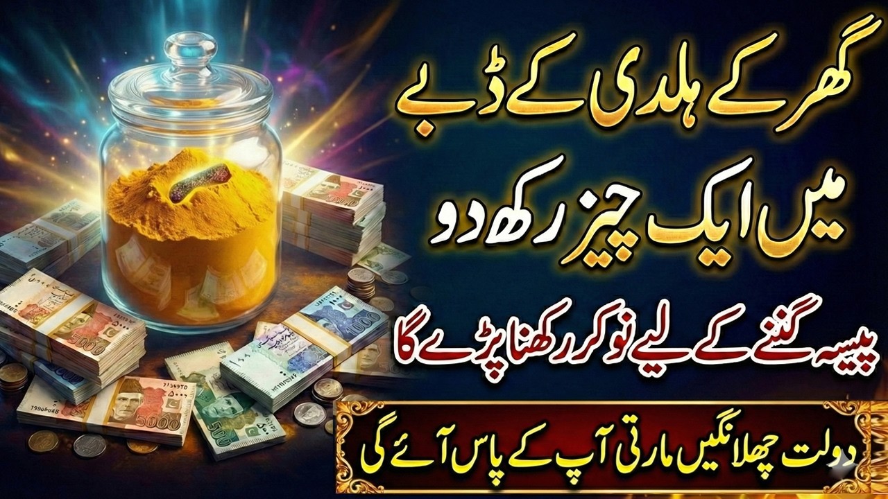 Haldi Ke Dabbay Mein Yeh Cheez Rakh Dena | Ghar Mein Rizq Dolat Barkat Lanay Ka Khufiya Amal