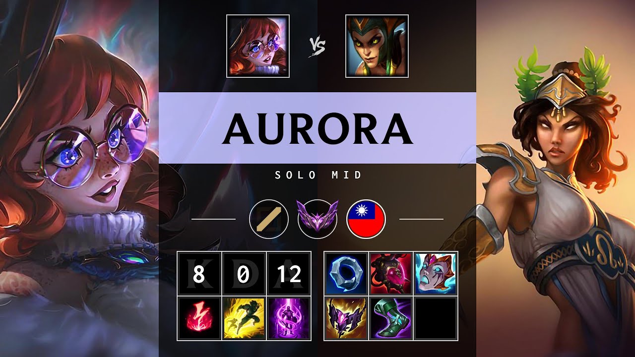 Aurora Mid vs Cassiopeia: Perfect KDA, Legendary - TW Master Patch 14.24