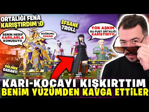 KARI - KOCAYI KIŞKIRTTIM 😂 BENİM YÜZÜMDEN KAVGA ETTİLER 😎 - PUBG MOBİLE TROLL