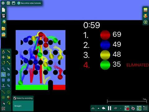 3 Minute Marble Race in Algodoo #algodoo  #marble  #marblerun   #marblerunrace #marblerace