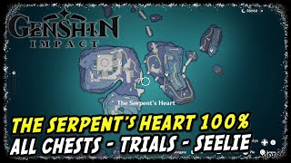 Enkanomiya The Serpent's Heart All Treasure Chests, Seelie, & Time Trial Challenges | Genshin Impact