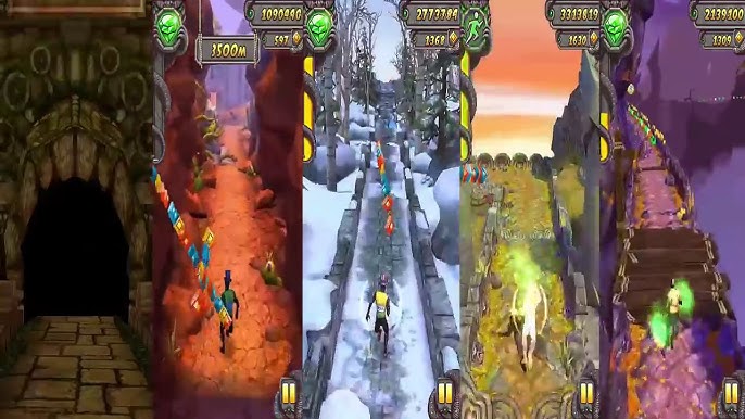 REVERSE GAMEPLAY  Temple Run 2 Sky Summit VS Frozen Shadows VS Blazing  Sands VS Spooky Summit - Vidéo Dailymotion