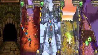 Temple Run VS Temple Run 2 Sky Summit VS Spooky Summit VS Blazing Sands VS Frozen Shadows Gameplay screenshot 3