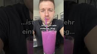 Blaubeeren High Protein Smoothie - der natürliche Protein Shake ganz ohne Zusätze! #eiweiß #shake