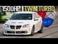 Twin turbo Pontiac G8 RIPS! (Dart 427, 1500hp)