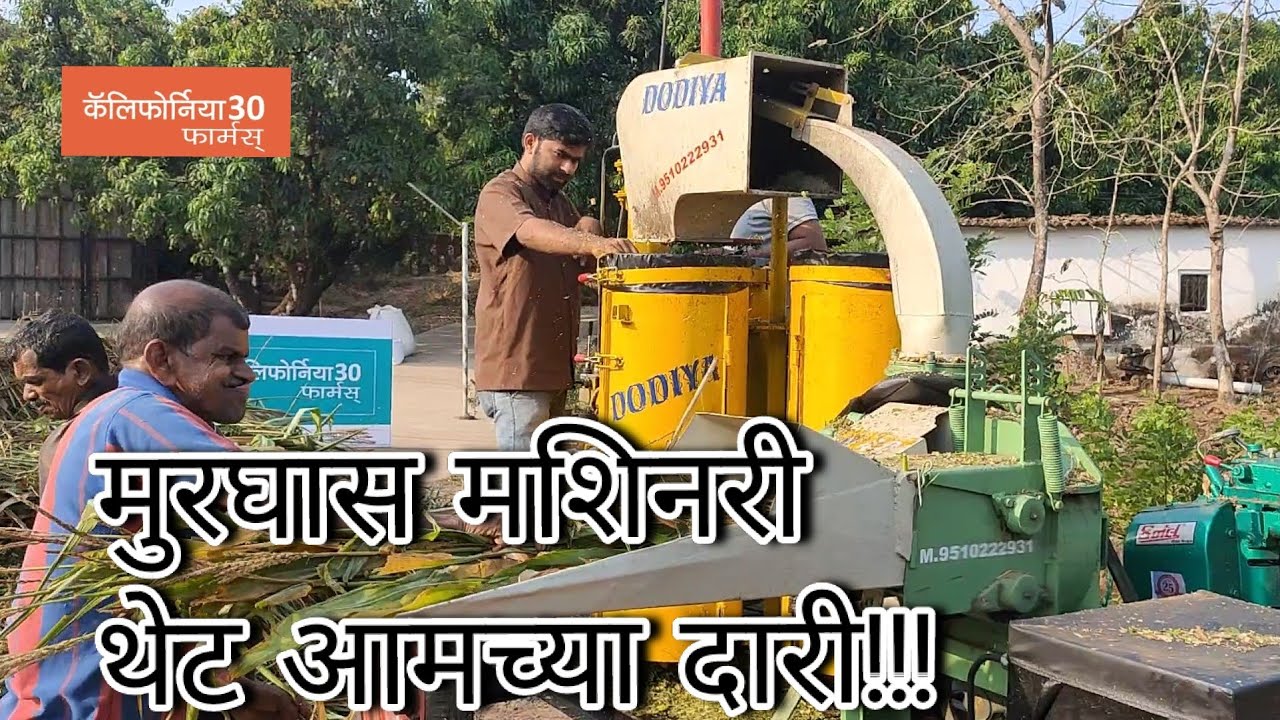 सिंधुदुर्ग जिल्ह्यातील पहिली चालती फिरती मुरघास निर्मिती करणारी मशीन.Portable Silage making machine.