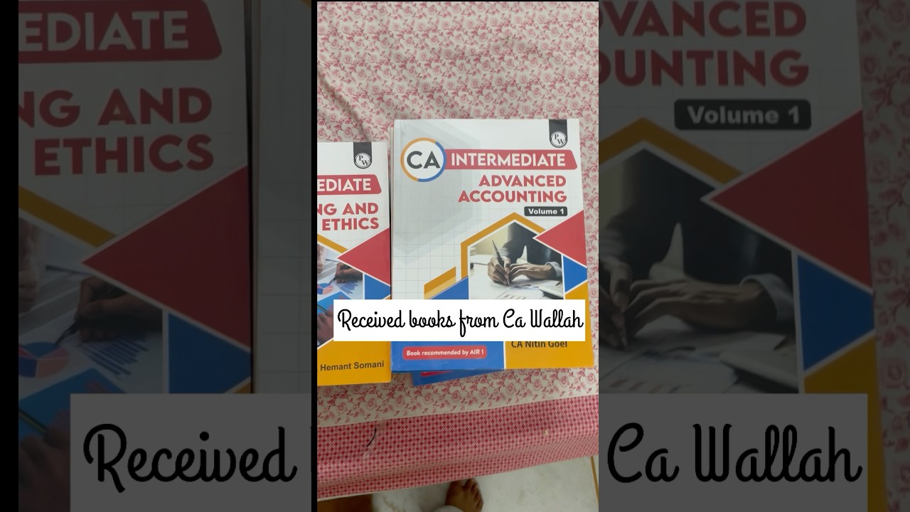 CA Intermediate Books Unboxing(CA Wallah)✨ 