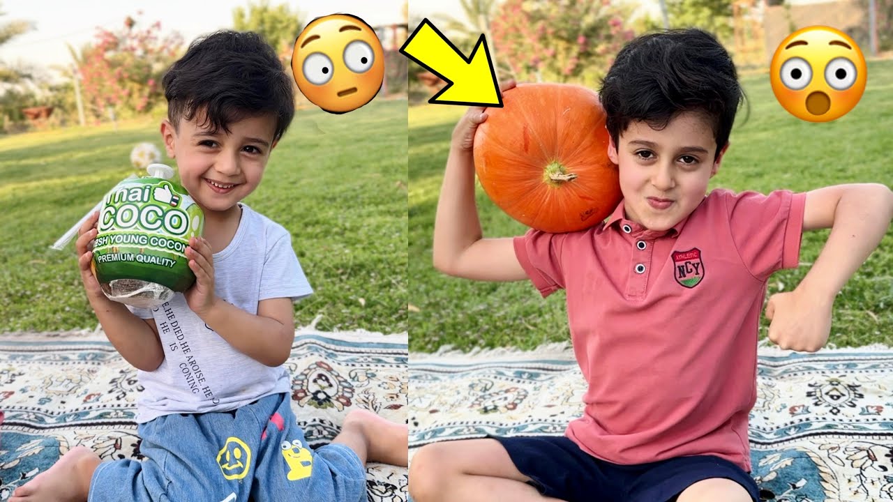 جبتلهم أكبر برتقالة بالعالم.. بس طلعت شي غير متوقع! 😂🍊 | مقلب الفواكه الغريبة🤣