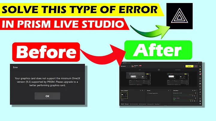 your graphics card does not support the minimum directx version problem in prism live studio in pc