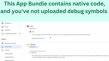 This App Bundle contains native code, and you