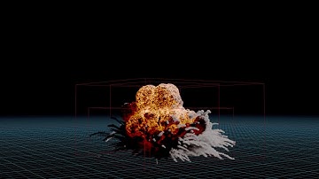 Ground explosion 3D animation - Flipbook