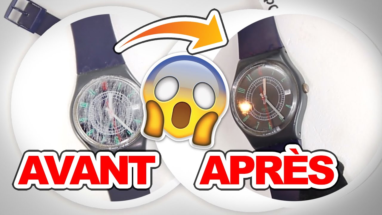 POLYWATCH CRASH TEST : Polir un verre rayé Montre Swatch 😲 Avant / Après 