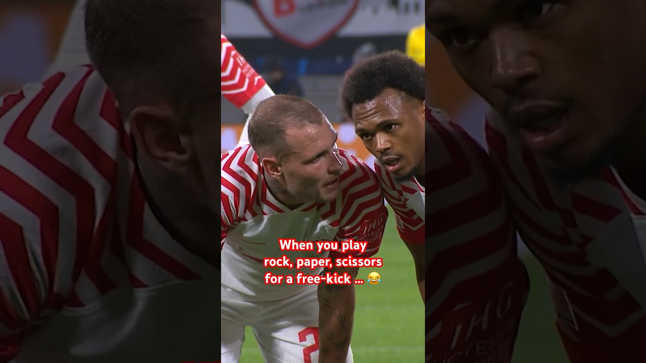 That‘s one way to decide a free-kick 👀😂