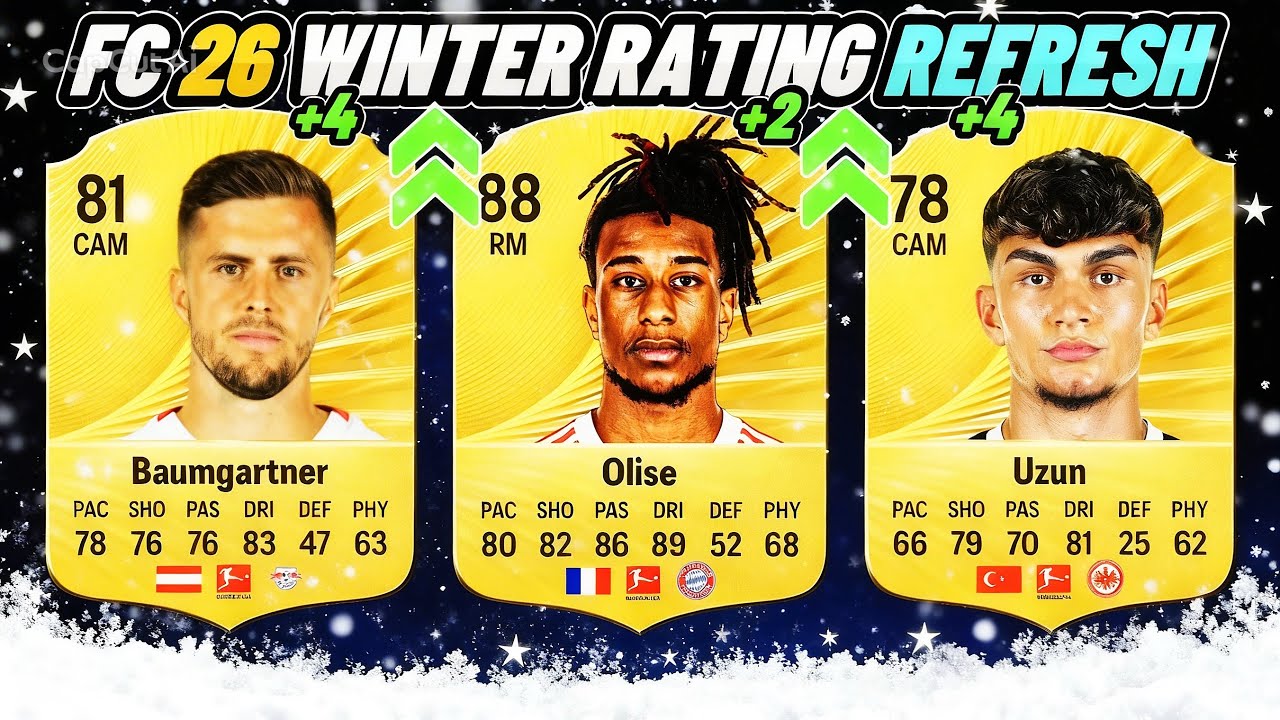 BUNDESLIGA BIGGEST UPGRADES WINTER RATING REFRESH ❄️🥶 FT. OLISE, UZUN, BAUMGARTNER