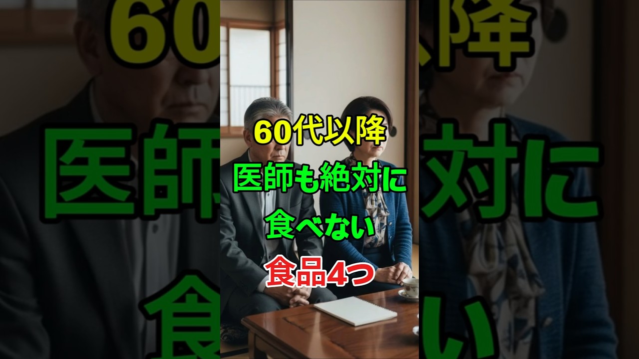 60代以降医師も絶対に食べない食品4つ.