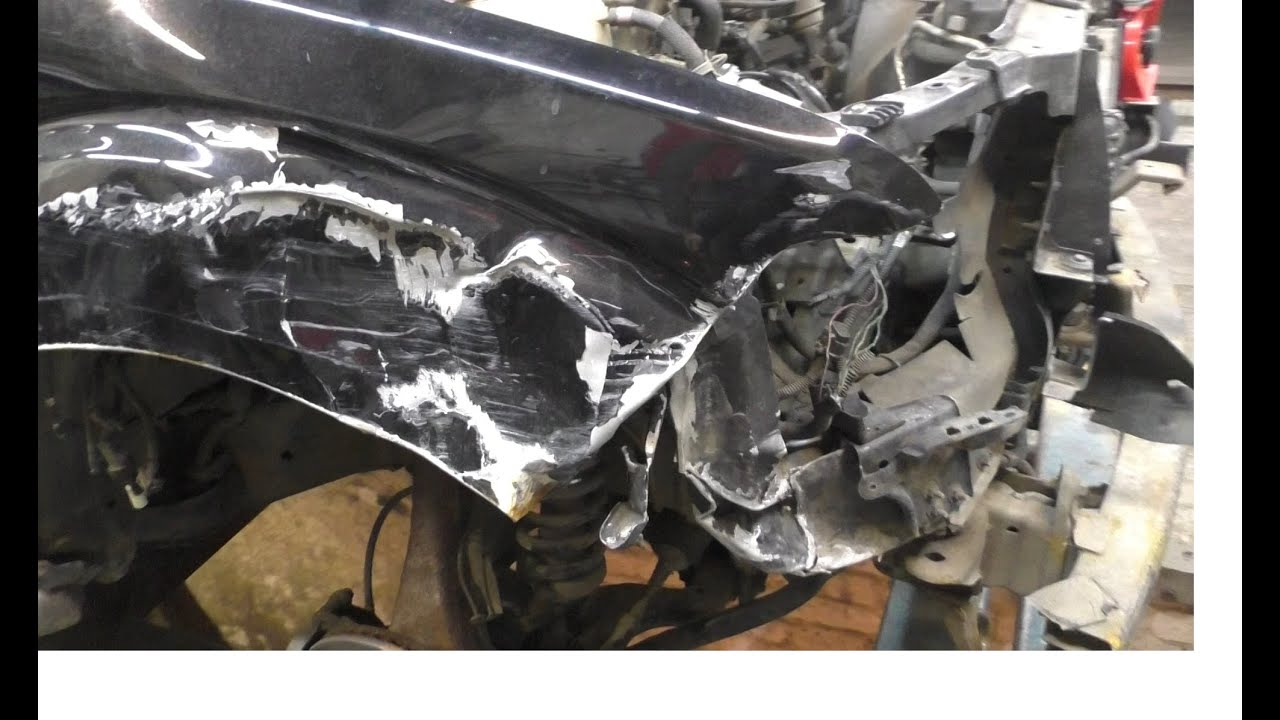 Nissan Pathfinder вытяжка после дтп ч.1 - YouTube