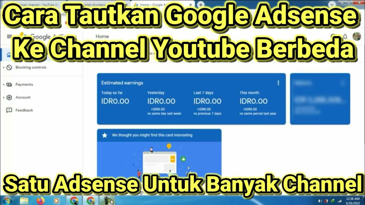 Cara Menautkan Google Adsense Ke Channel Youtube Berbeda | Tambah Admin