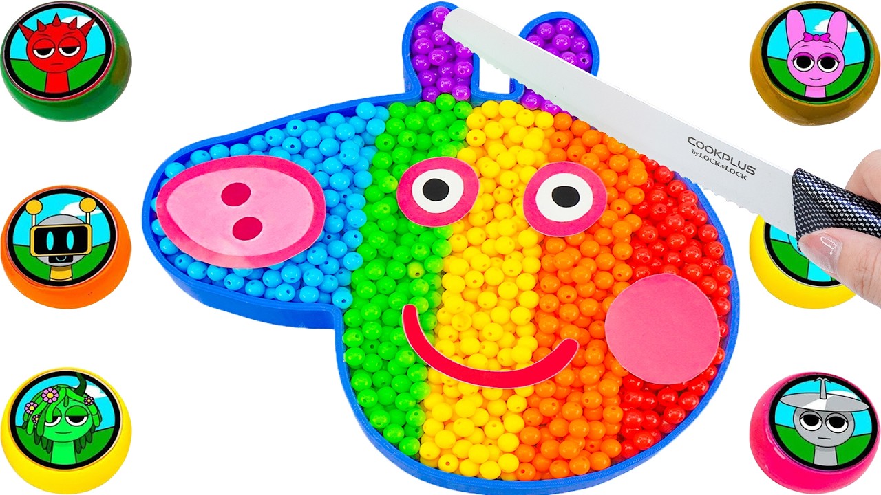 Satisfying Video | DIY How To Make Rainbow Peppa Pig Bathtub With Mixing Beads Cutting ASMR
