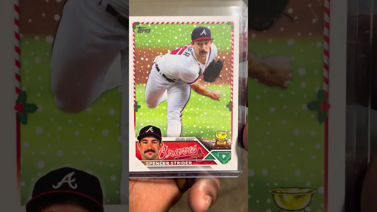 Card of the day 11/21/25 2023 Topps Holiday Baseball Spencer Strider Gold Cup