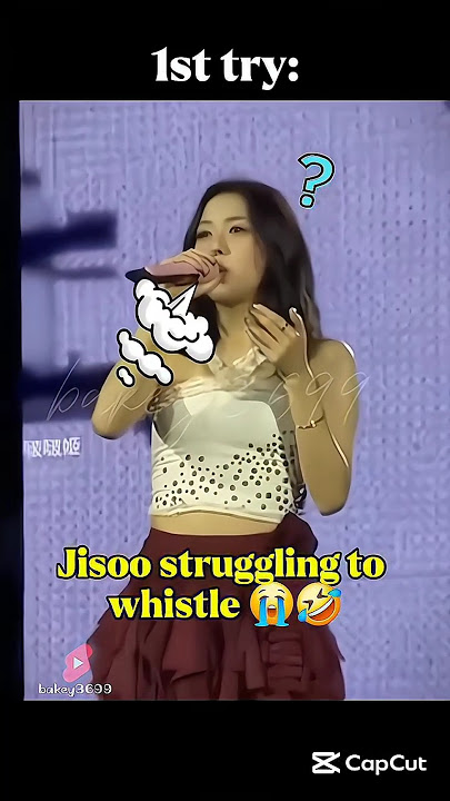 jisoo struggling to whistle 😭 #jisoo #jennie #rosé #fypシ