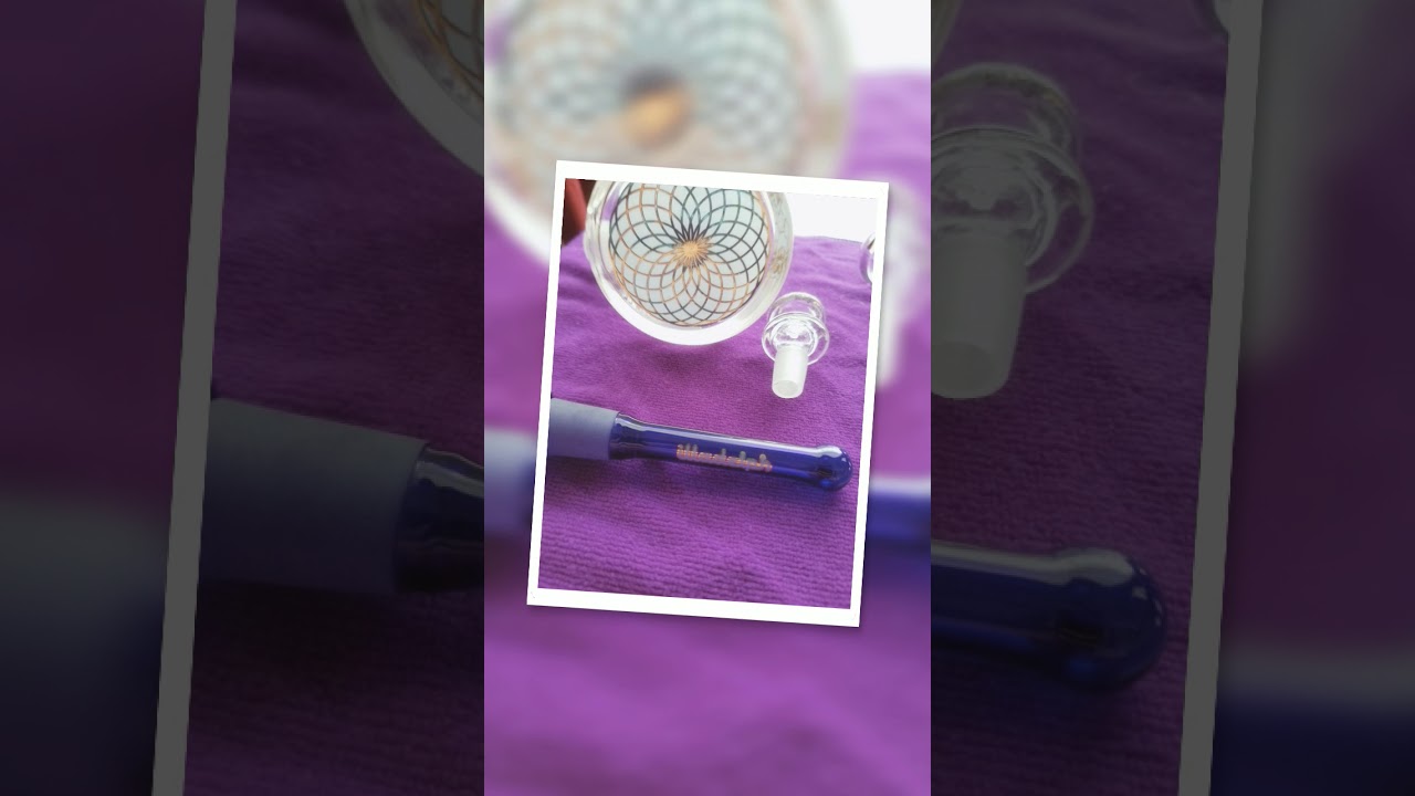 12" Blue Glycerin Coil Bong Heavy Duty Hand Blown Glass 7mm Thick Glass Water Pipe