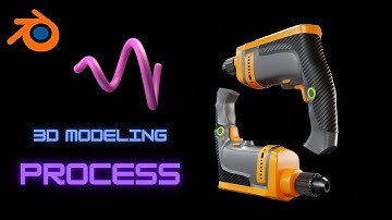 3d modeling process using blender — 3d drill modeling — 3d by moju