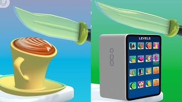 Slicer Master!☕☕! Slicing Gameplay!All Max levels! Satisfying And Relaxing ASMR Games!