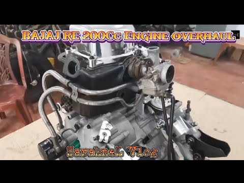 Part 1 Engine Overhaul BAJAJ RE 2017 Model Carburetor Type - YouTube