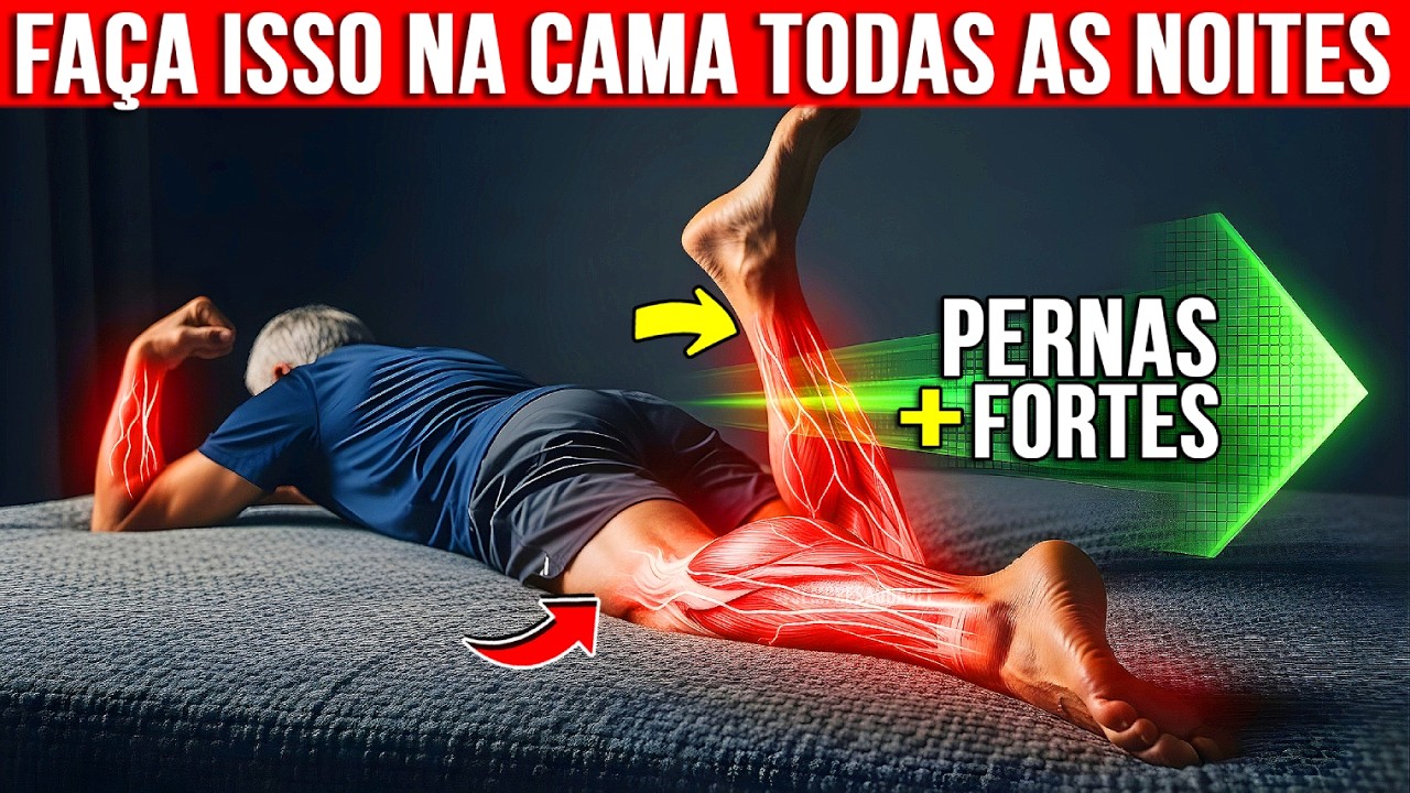 6 Exercícios na Cama para FORTALECER as PERNAS e Melhorar a Circulação Antes de Dormir