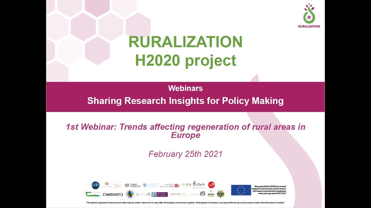 Books On Ruralisation RURALIZATION 1st Webinar for Policy Making - Trends affecting ...